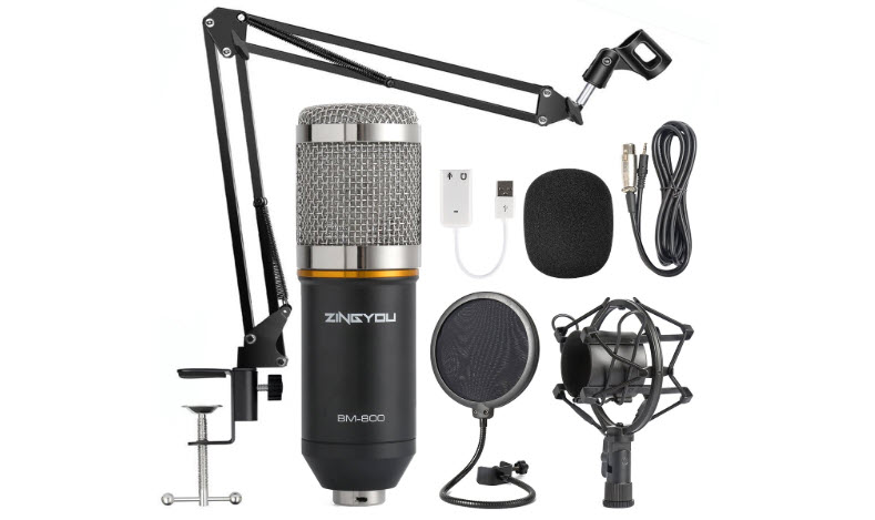 ZINGYOU Condenser Microphone Bundle for Studio Recording