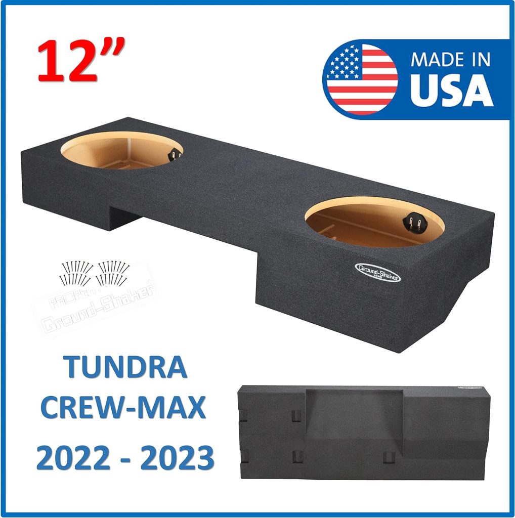 12 Under Seat Sub Box Subwoofer Enclosure Fits Tundra Crew Max 2022-2023