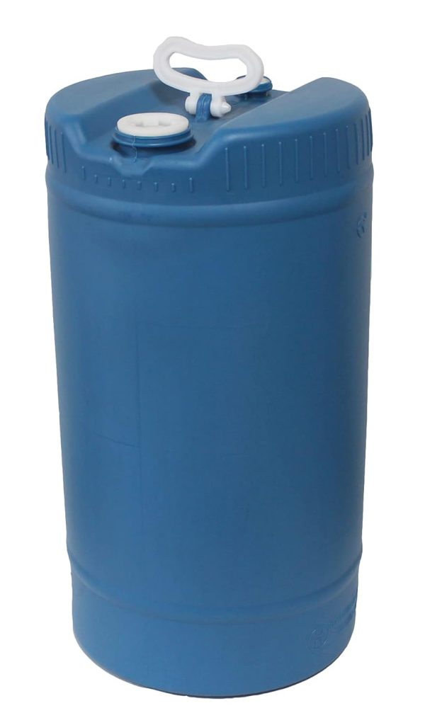 15 Gallon Closed-Head UN Rated Poly Drum with Screw Cap - Blue Drum