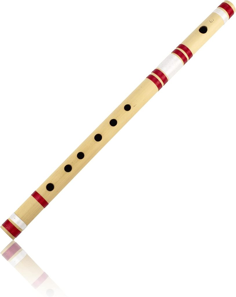 17 Inch Authentic Indian Wooden Bamboo Sideflute in G Key Fipple Woodwind Musical Instrument Recorder Traditional Bansuri Handcrafted Novelty Decoratives  Collectibles