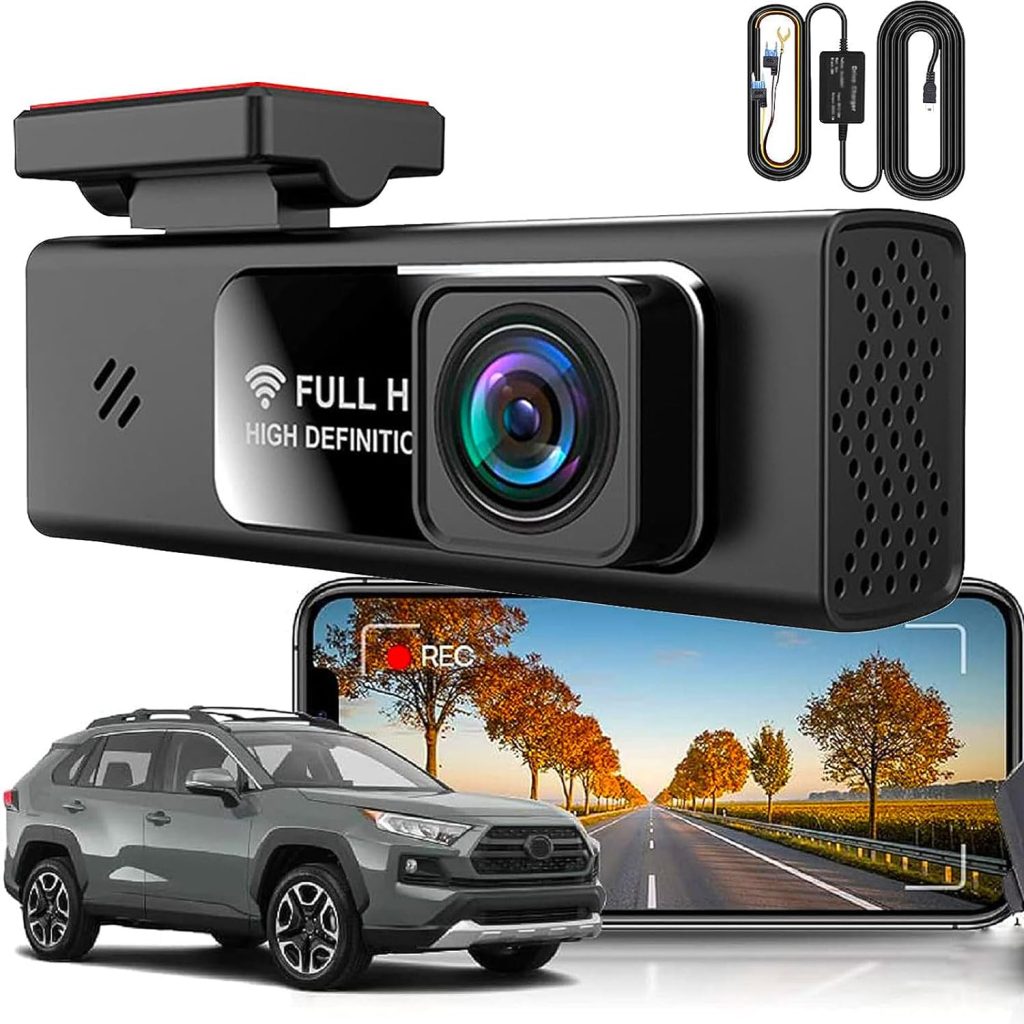 2 Channel Smart Dash Cam - Front  Rear HD Dash Camera for Cars, 1080P Car Dash Camera for Cars Dashboard Camera Recorder, App  Voice Control Dash Cam with Super Night Vision Loop Recording