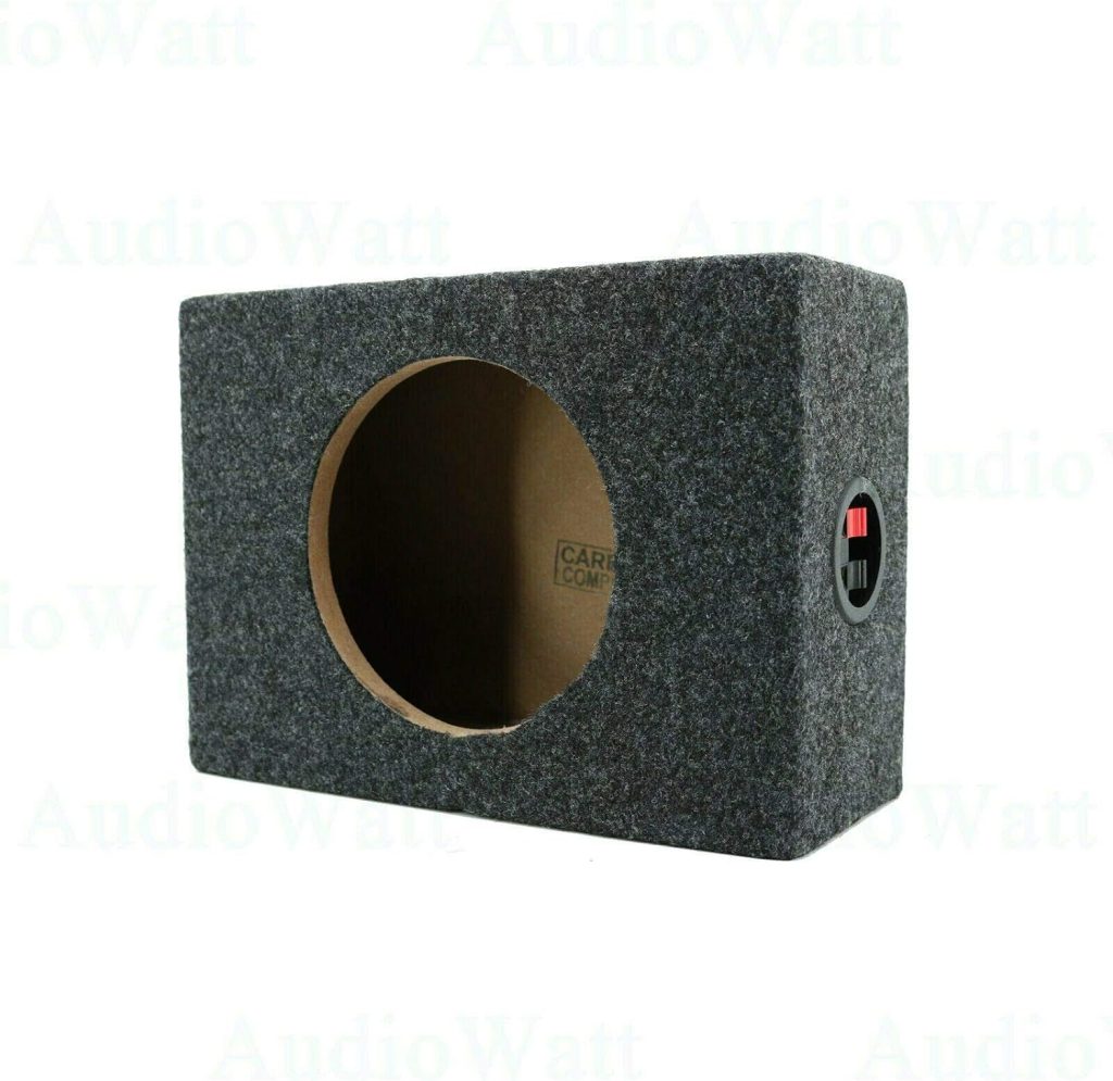 2X Audiotek CA-65CB 6.5- Inch Vented Speaker Box Enclosure Carpet Texture Terminal Cup Product for Great Audio Medium-Density Fibreboard Sturdy Construction -Pair