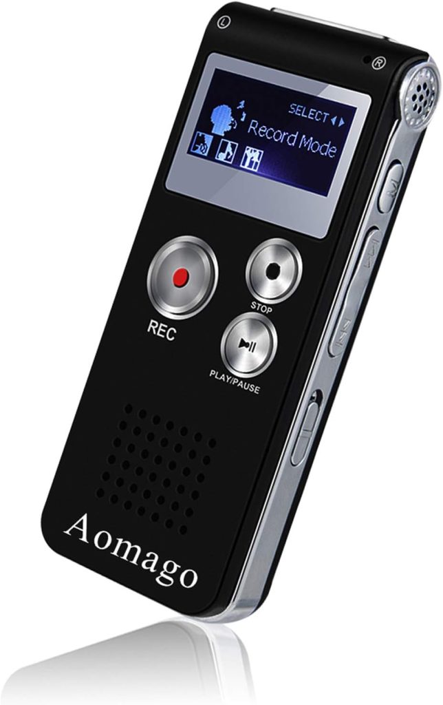 32GB Digital Voice Recorder Voice Activated Recorder for Lectures, Meetings, Interviews Aomago Audio Recorder Portable Tape Dictaphone with Playback, USB, MP3