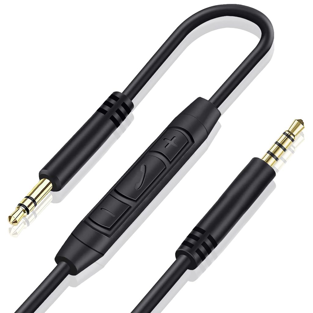 3.5mm Replacement Audio Cable for Beats Headphones Cord Wire Aux Cable Compatible with Beats Solo2 Solo3 Studio3 Wireless HD Pro by Dr. Dre Sony WH-1000XM4 WH-1000XM5 with In-line Mic  Volume Control
