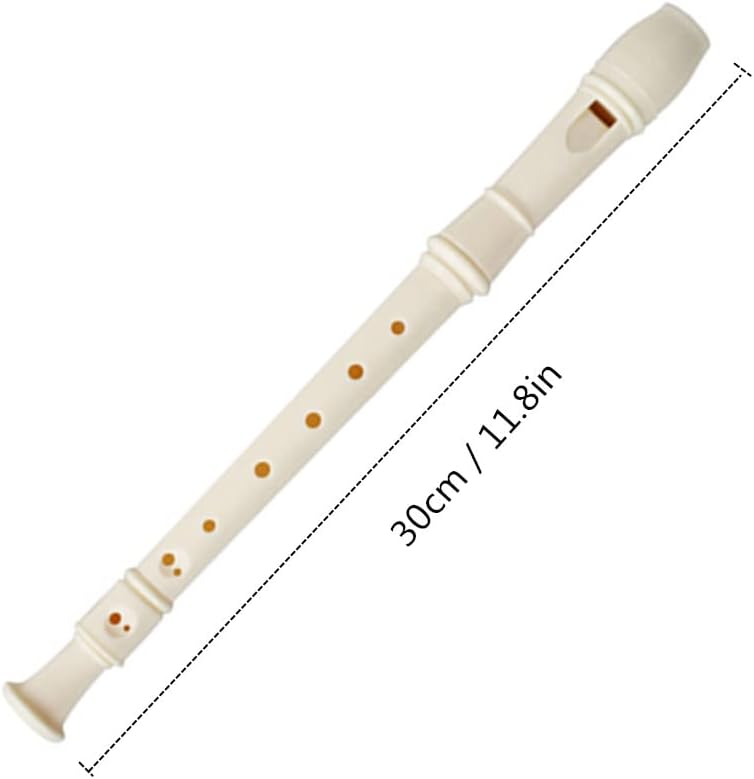 6 Pieces 8 Hole Descant Soprano Recorder for Kids, Plastic Music Recorder Instrument Kid Music Flute with Cleaning Rod