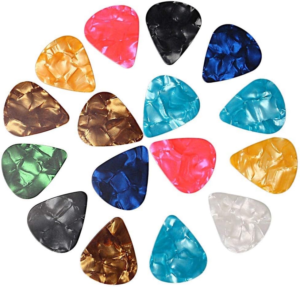 60 PCS Guitar Picks,3 Size Thickness Abstract Art Colorful Celluloid Guitar Picks Plectrums for Bass Electric Acoustic Guitars 0.46mm,0.71mm,0.96mm