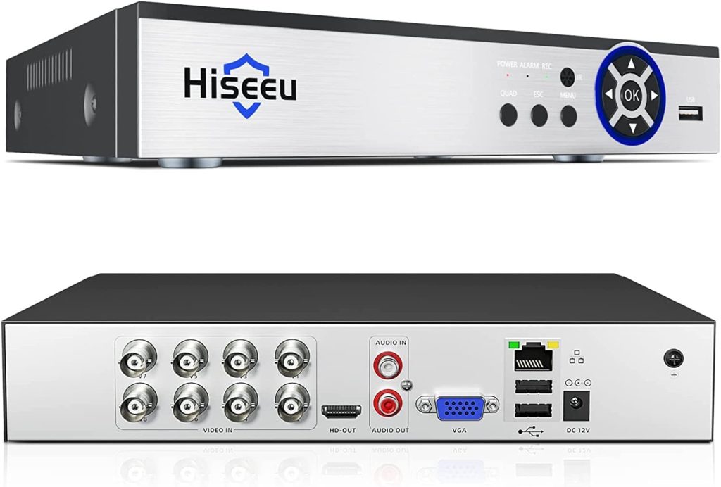 8 Channel DVR,Hiseeu 5MP Digital Video Recorder Advanced CCTV DVR for Security Camera,IPC/AHD/TVI/CVI/Analog 5 in 1 Hybrid Digital Video Recorder, Easy Remote Access, No Monthly Fee, No Hard Drive