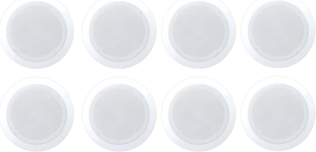 8) New PYLE PRO PDIC61RD 6.5 200W 2-Way In-Ceiling/Wall Speaker System White