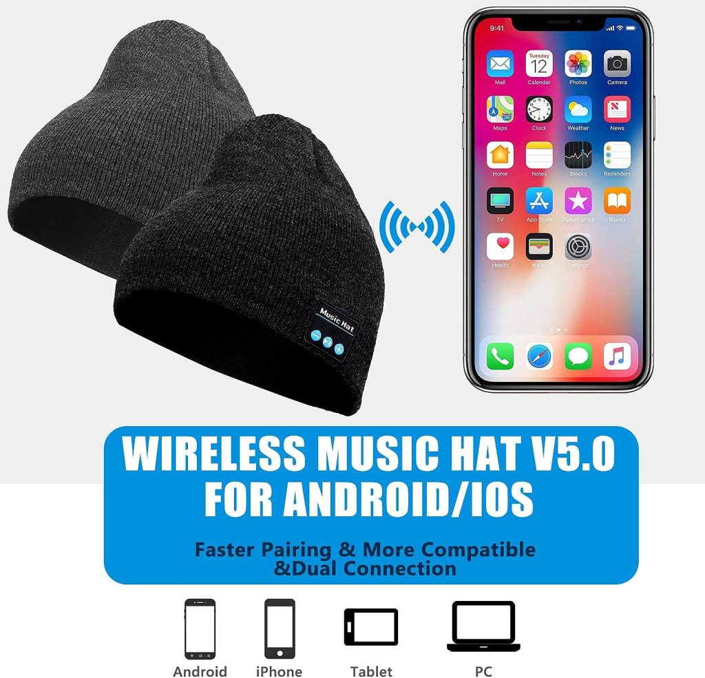 Abbicen Wireless Beanie Hat Music Hat with Gloves for Men Women Gift Unisex Music Beanie for Outdoor Sports