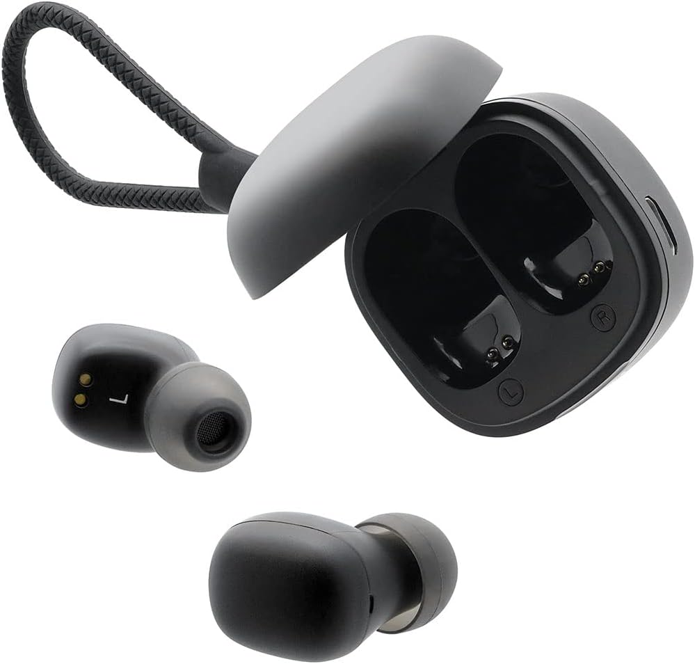 ADV. 500 True Wireless Earbuds, Worlds Smallest Wireless BT 5.2 Earphones Wide-Range Connection, Touch Control, Built-in Mic, Powerful Sound with Deep Bass [Black]