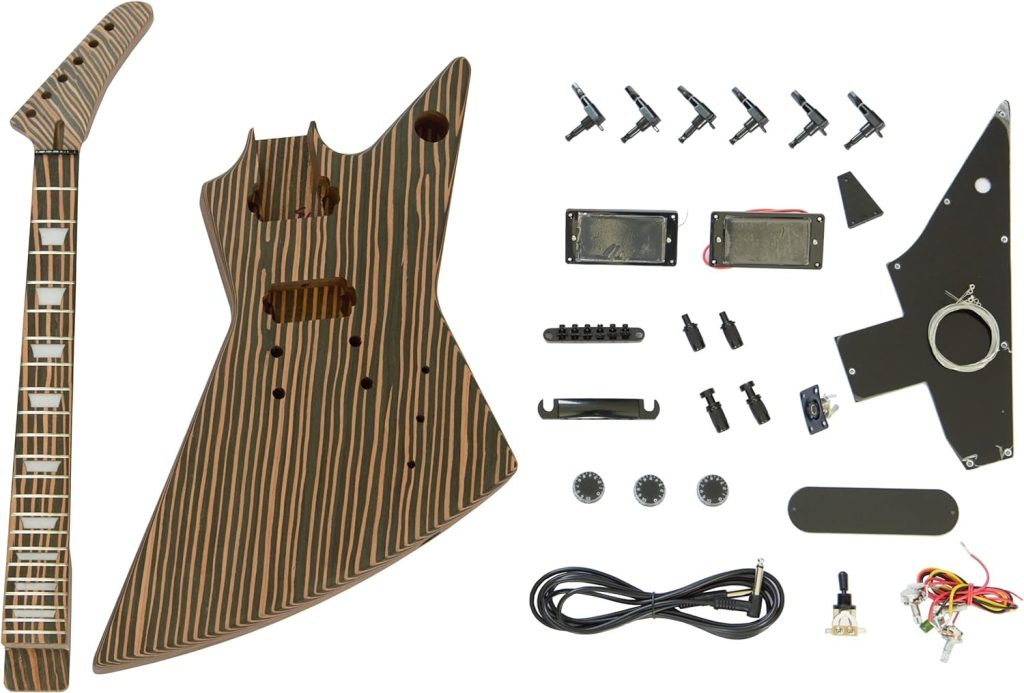 afanti Electric Guitar Kits DIY EX-Style Electric Guitar Explorer Guitar Kits,SME317EXZ