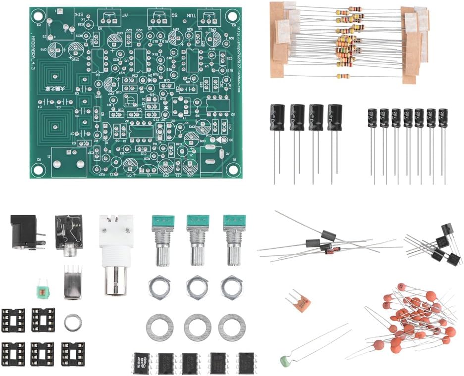 Airband Aviation Radio Receiver DIY Kit, 118-136MHz AM High Sensitivity Radio Receiver DIY Kit, 12V Power Supply Airband Radio Reciever DIY Kit, for Between The Aircraft and The Tower