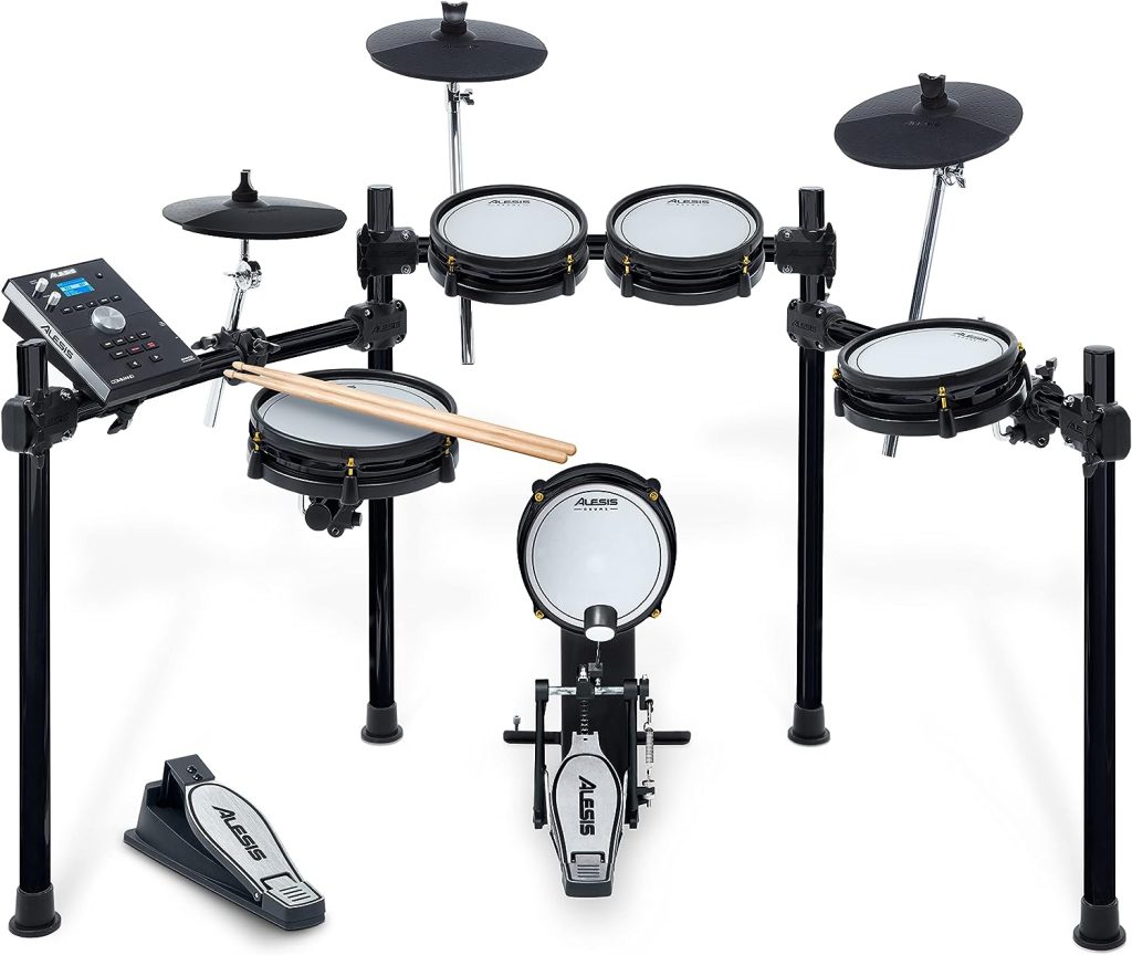 Alesis Drums Command Mesh SE Kit - Electric Drum Set with Quiet Dual Zone Mesh Pads, USB MIDI Connectivity and 600+ Electronic  Acoustic Drum Sounds