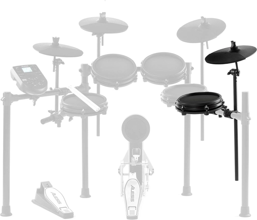 Alesis Drums Nitro Mesh Expansion Pack - Drum Set Expansion for the Nitro Mesh Electric Drum Kit with a Dual Zone Mesh Drum Pad and 10-inch Cymbal