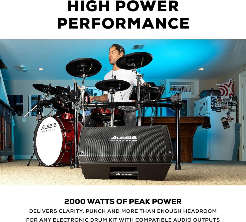 Alesis Strike Amp 8 - 2000-Watt Drum Amplifier Speaker for Electronic Drum Sets With 8-Inch Woofer, Contour EQ and Ground Lift Switch