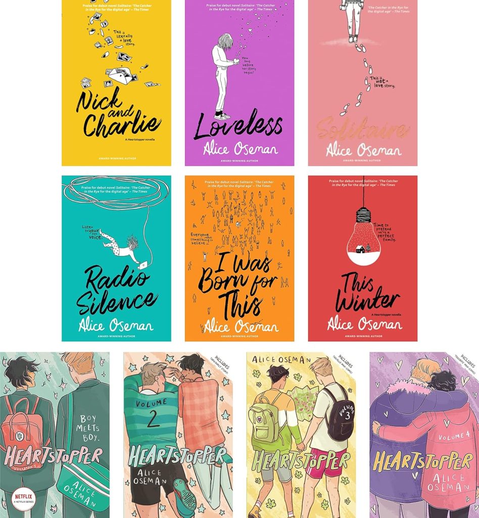 Alice Oseman 10 Books Collection Set [Nick and Charlie; Loveless; Solitaire; Radio Silence; I Was Born for This; This Winter; Heartstopper Volume 1; Heartstopper Volume 2; Heartstopper Volume 3 and Heartstopper Volume 4]     Product Bundle – January 1, 2021