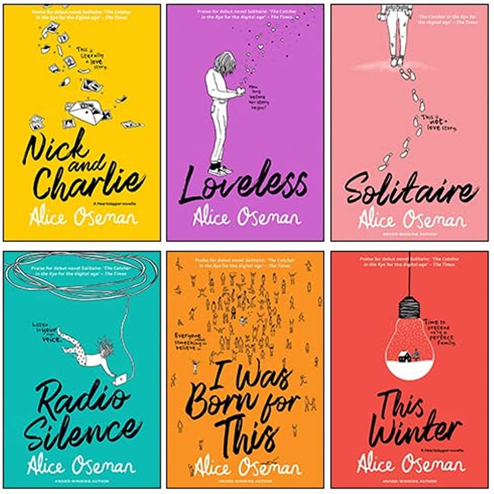Alice Oseman 6 Books Collection Set (Solitaire, Loveless, This Winter, Radio Silence, Nick and Charlie, I Was Born for This)     Paperback – January 1, 2022