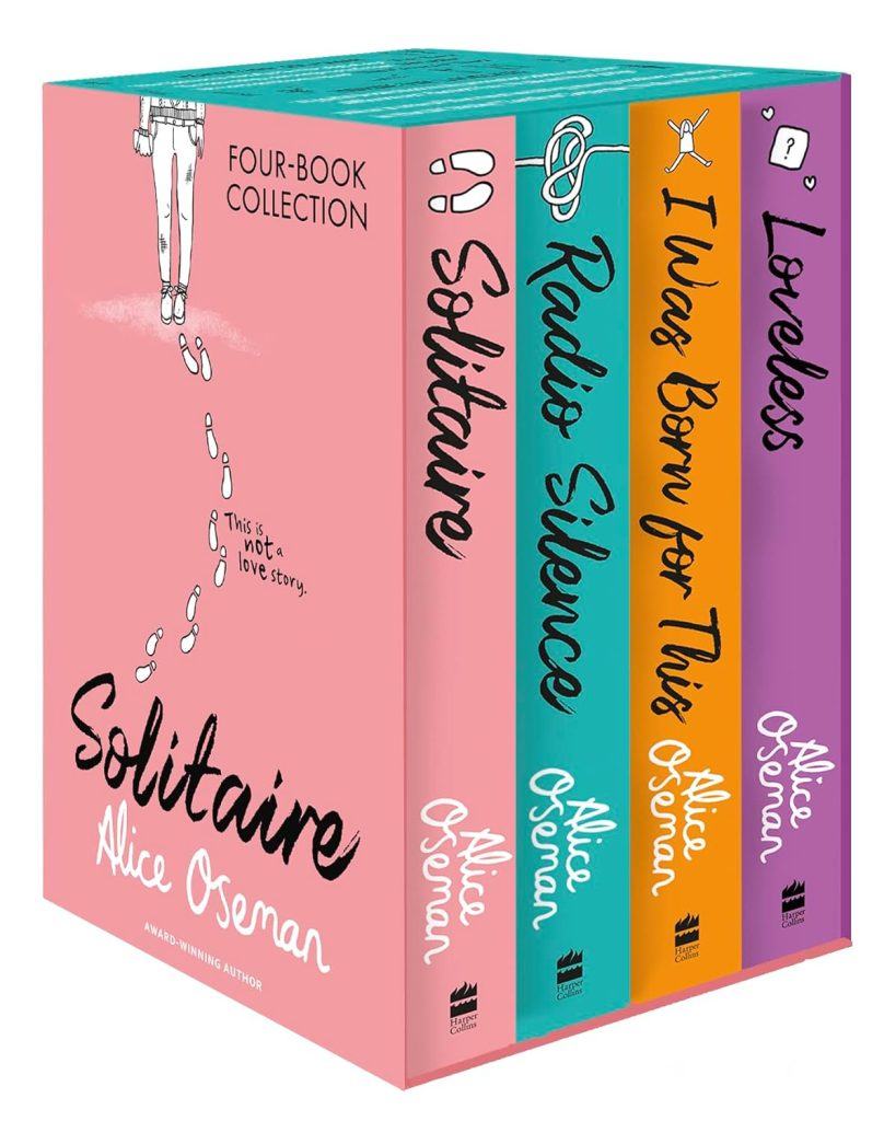Alice Oseman Four-Book Collection Box Set (Solitaire, Radio Silence, I Was Born For This, Loveless): TikTok made me buy it! From the YA Prize winning author and creator of Netflix series HEARTSTOPPER     Paperback – August 19, 2021