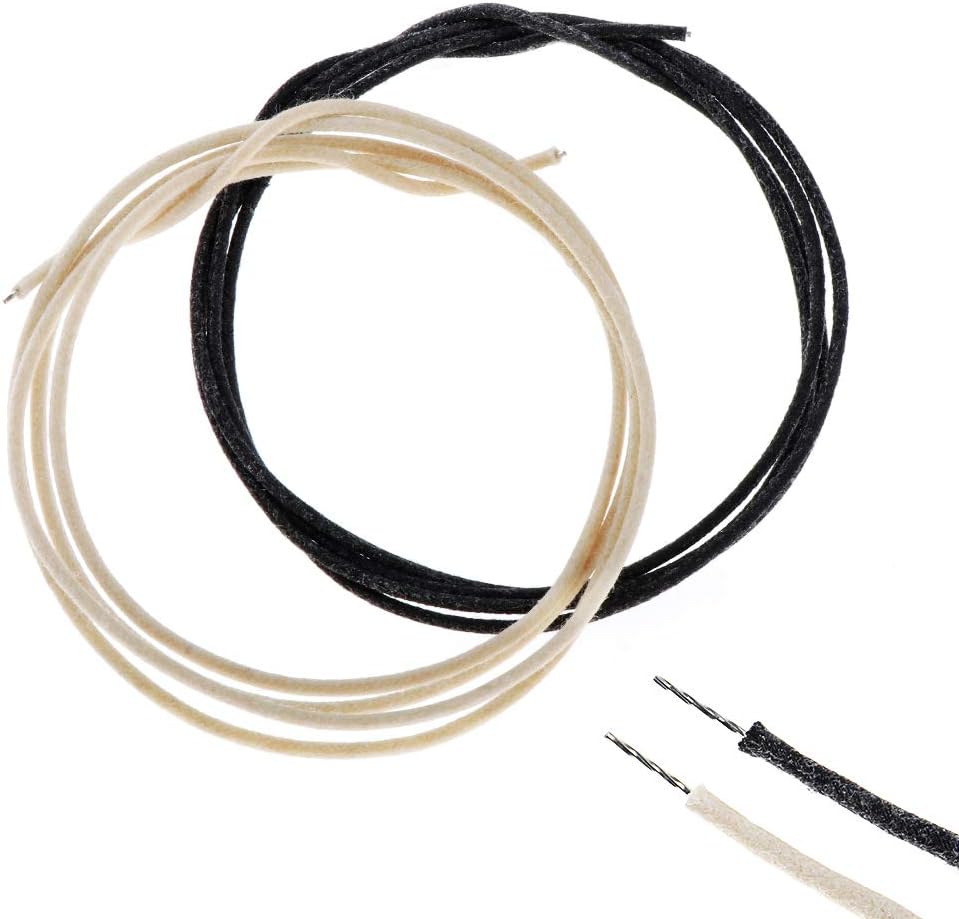Alnicov 3.3 Feet Pre-tinned Guitar Wire 22awg -22ga Cloth-covered Push Back Vintage-style Guitar Wire