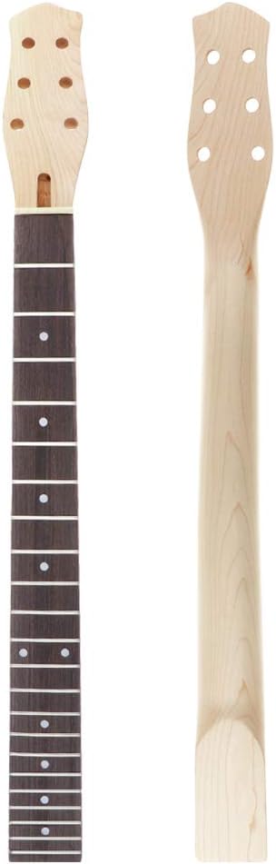 Alnicov Electric Guitar Neck 22 Fret Mahogany Neck Maple Fretboard with White Trapezoid Dots Inlay Natural For Gibson LP Guitars Parts Replacement