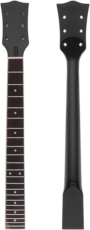 Alnicov Electric Guitar Neck DIY For Gibson LP Guitars Parts Replacement 22 Fret Maple Neck Rosewood Fretboard with White Dots Inlay Black Gloss 2