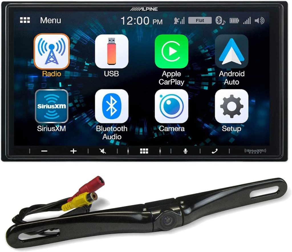 ALPINE iLX-W650 7 Digital Media Bluetooth Carplay Receiver+License Plate Camera