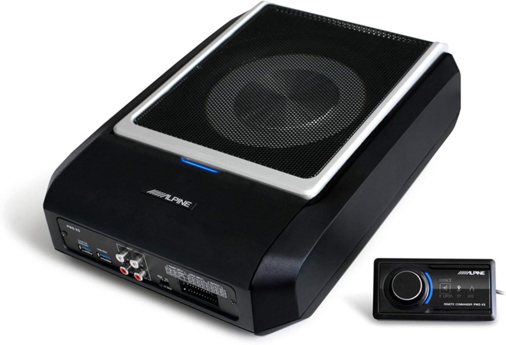 Alpine PWD-X5 Compact Powered 8 Subwoofer System with 4-Channel DSP  Amp