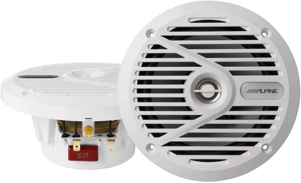 Alpine SPS-M601W 6-1/2 Marine Coaxial 2-Way Marine Speaker (Pair)