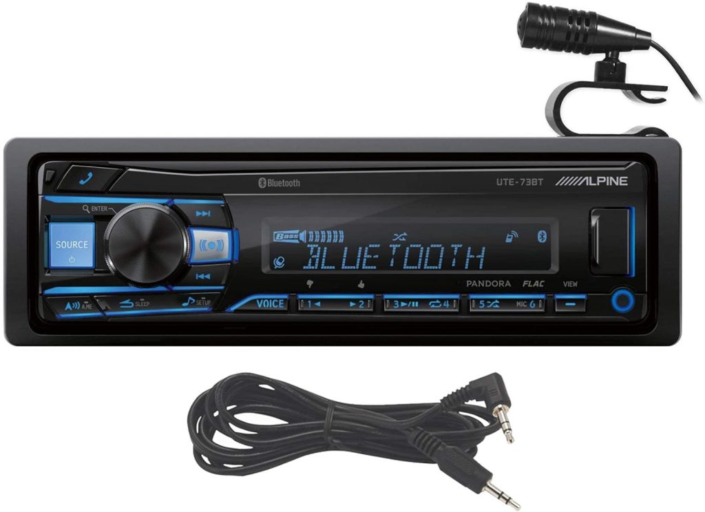 ALPINE UTE-73BT Digital Media Bluetooth Car Stereo Receiver w/USB+AUX Cable