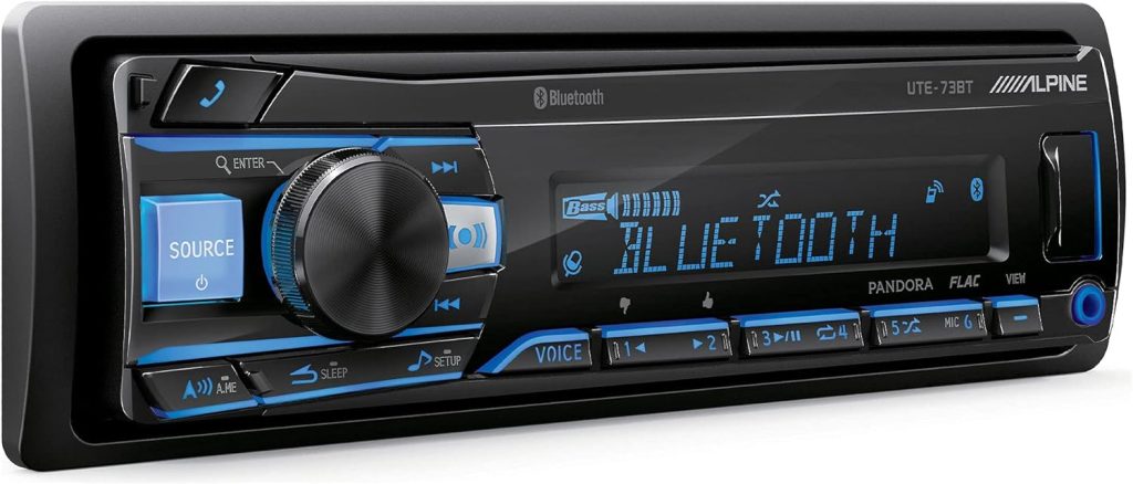 Alpine UTE-73BT Mech-Less Digital Media Receiver with Bluetooth® Wireless Technology