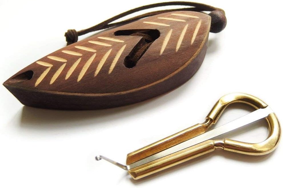 Altay Jews Harp for Beginners: P.Potkins Komus +Dark Leaf wooden case