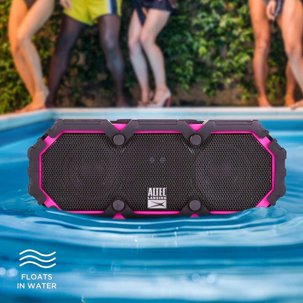 Altec Lansing LifeJacket 2 - Waterproof Bluetooth Speaker, Floating Portable Speaker for Travel  Outdoor Use, Deep Bass  Loud Sound, 30 Hour Playtime
