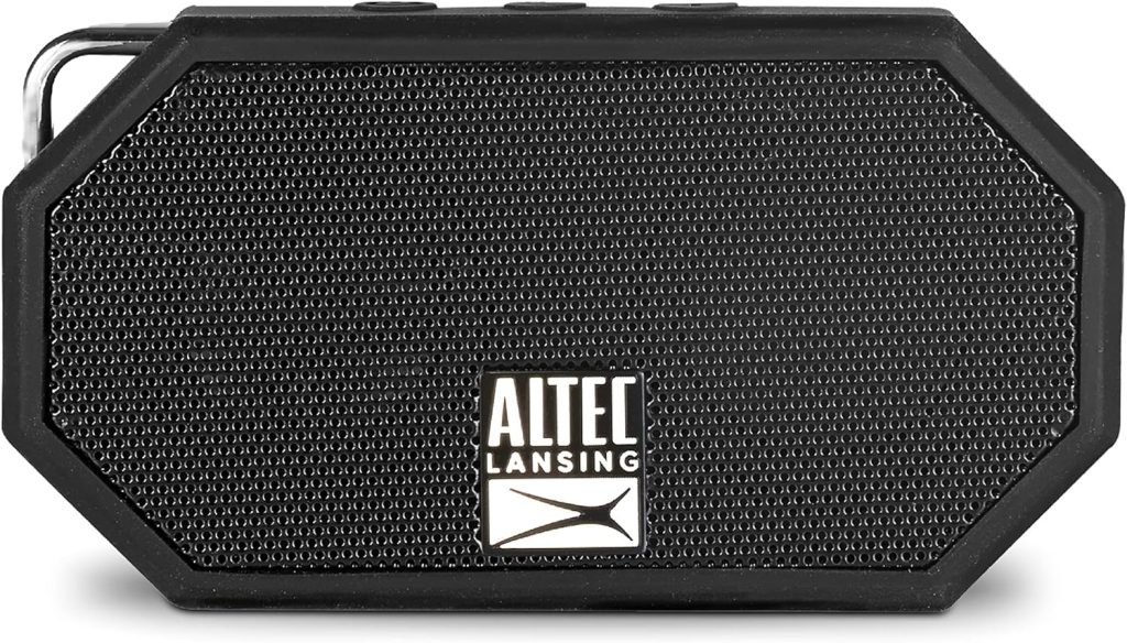 Altec Lansing Mini H2O - Waterproof Bluetooth Speaker, IP67 Certified  Floats in Water, Compact  Portable Speaker for Hiking, Camping, Pool, and Beach,Black
