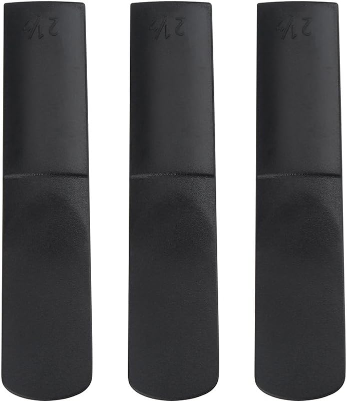 Alto Saxophone Reeds,Plastic Reeds For Alto Sax,3pcs Plastic Alto Saxophone Mouthpiece Reeds Strength 2.5 Repair Reed Accessory Black For Alto Sax Reed Synthetic
