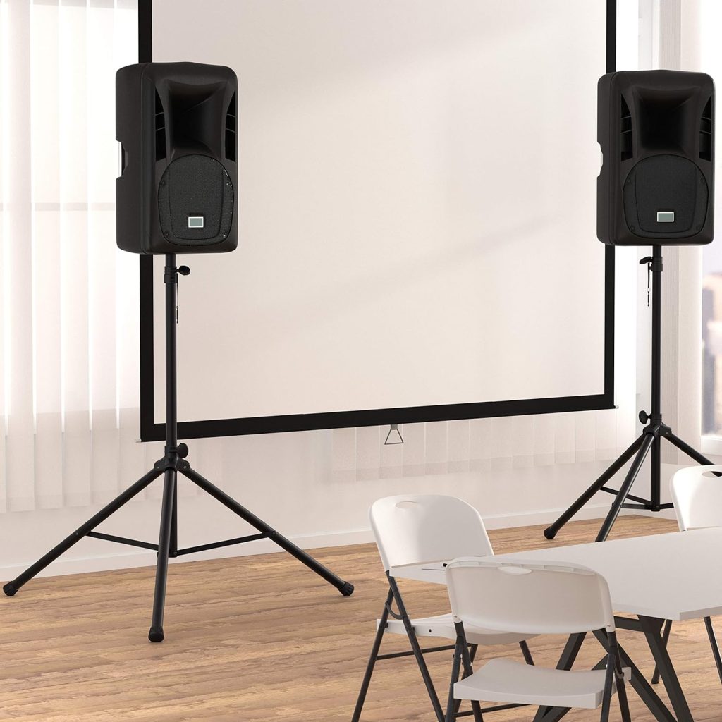 Amazon Basics Adjustable Speaker Stand - 4.1 to 6.6-Foot, Steel