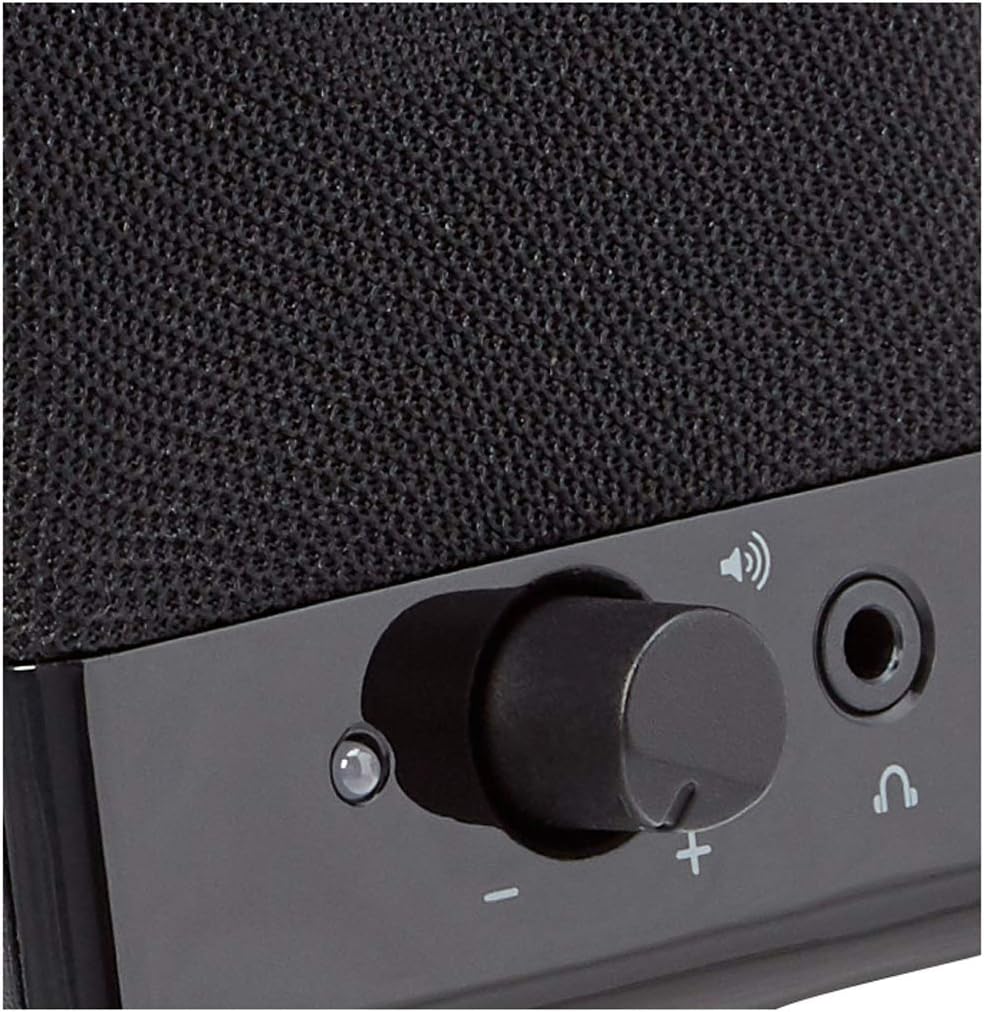 Amazon Basics Computer Speakers for Desktop or Laptop PC , USB-Powered, Black