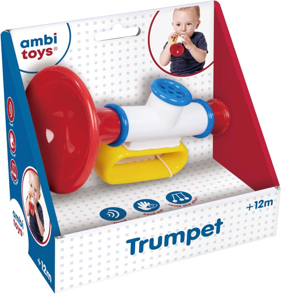 Ambi Toys, Trumpet, Musical Baby Toys, Ages 12 months+