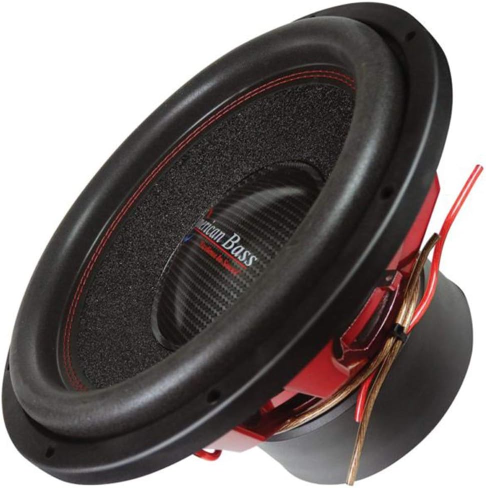 American Bass 15 Competition Car Subwoofer, 3000 Watt Maximum Power, Bass Surround Speaker, Car Audio Stereo Subwoofer - 15 inch, Dual 4 Ohm Voice Coil