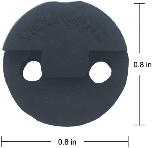 Amgate 4 Pack Violin Practice Mute for Violin and Small Viola, Round Tourte Style Rubber Mute, Black