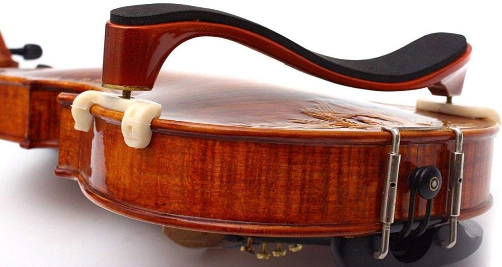 AMZZ Adjustable Solidwood Violin Shoulder Rest with Collapsible for 3/4 4/4 Violin Fiddle and 12 13 Viola (3/4 or 4/4 Violin Shoulder Rest)