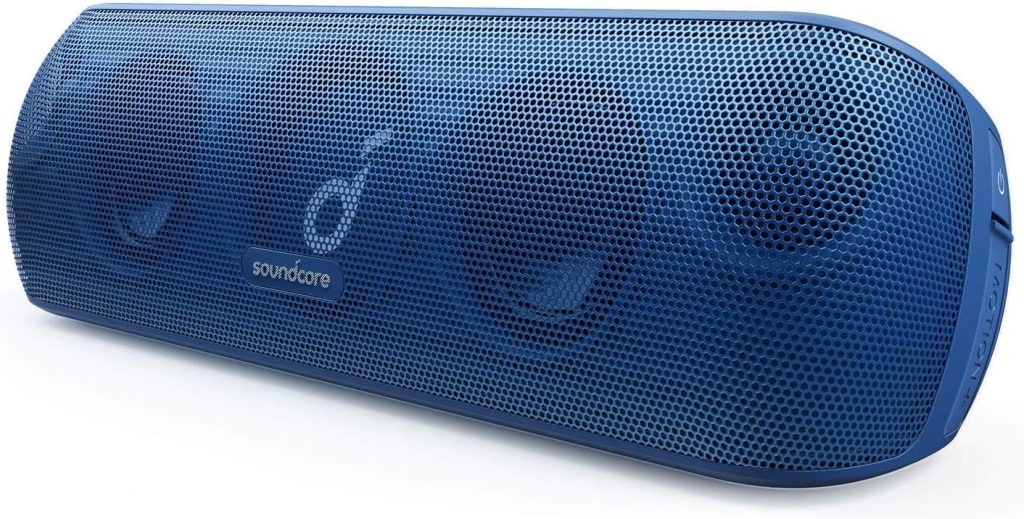 Anker Soundcore Motion+ Bluetooth Speaker with Hi-Res 30W Audio, Extended Bass and Treble, Wireless HiFi Portable Speaker with App, Customizable EQ, 12-Hour Playtime, IPX7 Waterproof, and USB-C, Blue