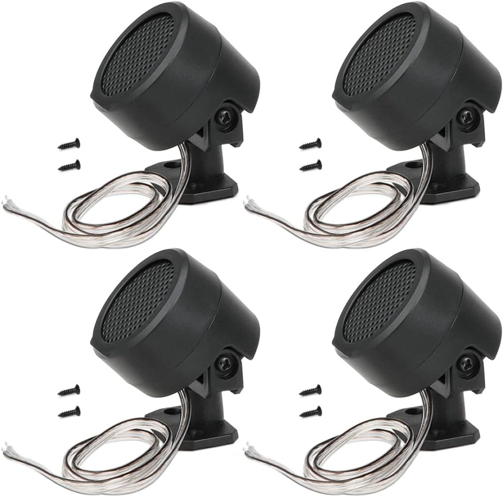 ANRONCH 4 Pcs 500W Dome Tweeters Car Speaker, TP-006A High Power Stereo Car Tweeter Mini Dome Tweeter Speakers Surface Mounting on Car Truck and Boat