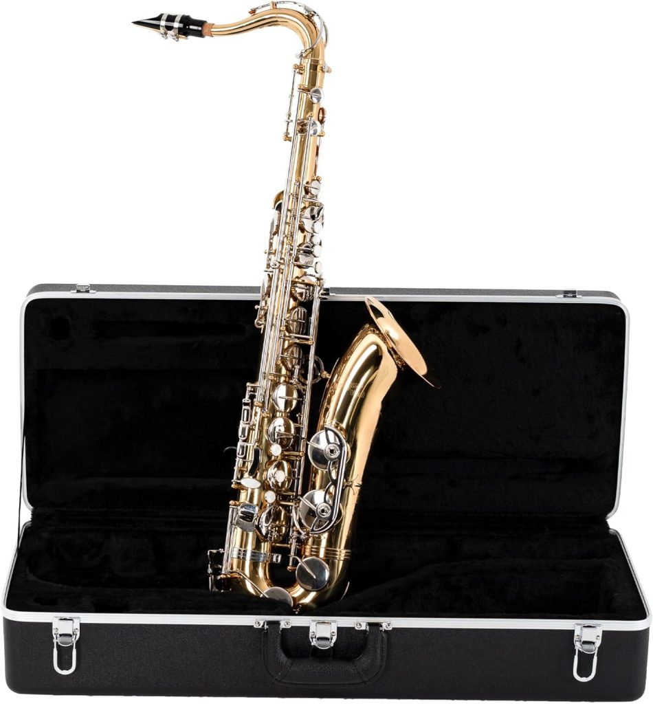 Antigua Vosi TS2155LN Bb Lacquer Body Tenor Saxophone with Nickel Keys and Case
