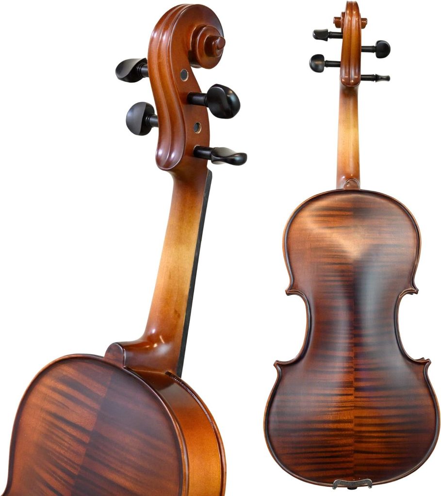 Antonio Giuliani Etude Violin Outfit 4/4 Full Size Clearance By Kennedy Violins - Carrying Case and Accessories Included - Solid Maple Wood and Ebony Fittings AG360