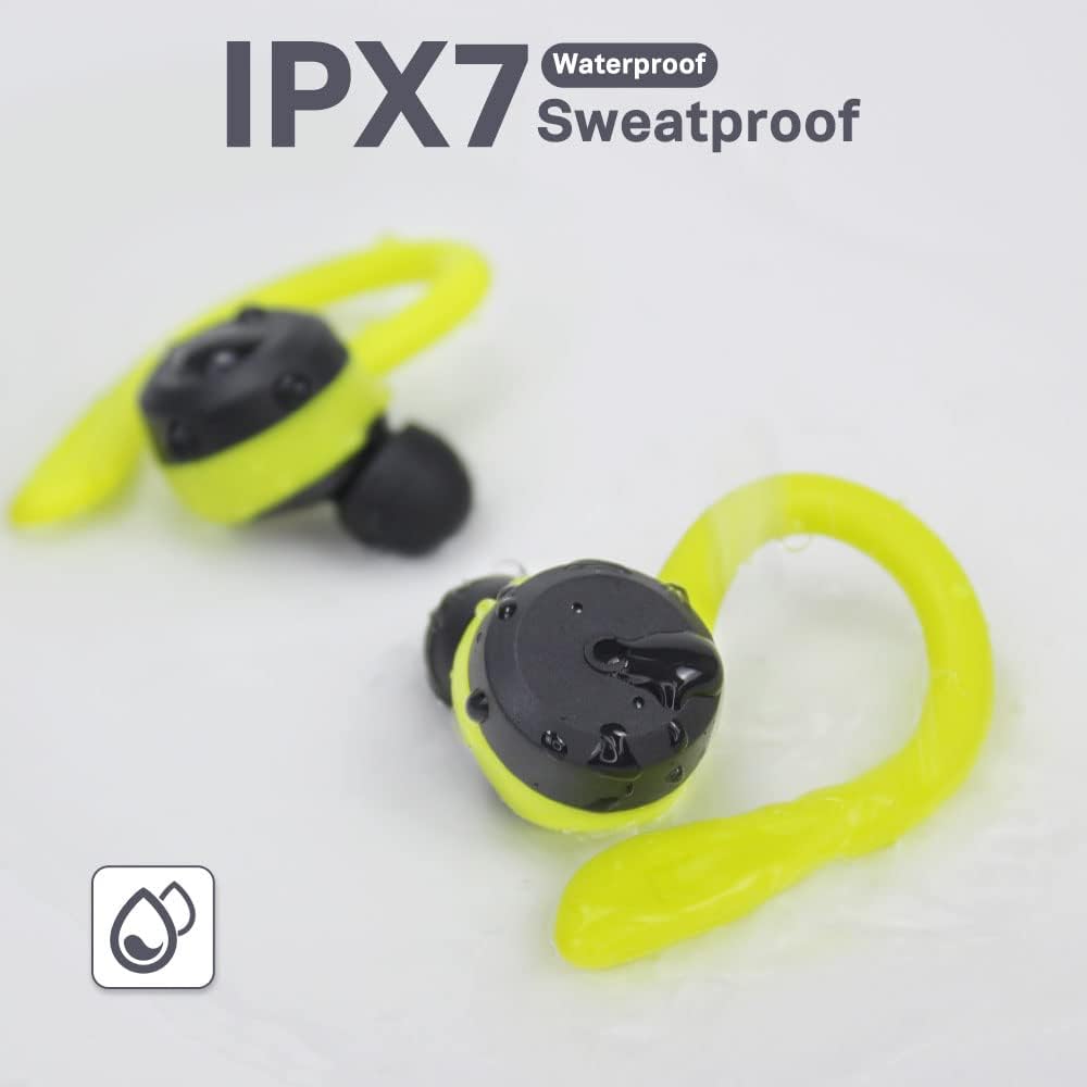 APEKX Bluetooth Headphones True Wireless Earbuds with Charging Case IPX7 Waterproof Stereo Sound Earphones Built-in Mic in-Ear Headsets Deep Bass for Sport Running Black