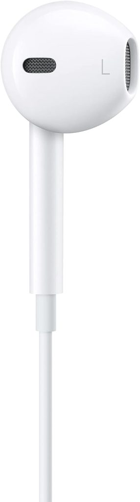 Apple EarPods Headphones with 3.5mm Plug. Microphone with Built-in Remote to Control Music, Phone Calls, and Volume. Wired Earbuds