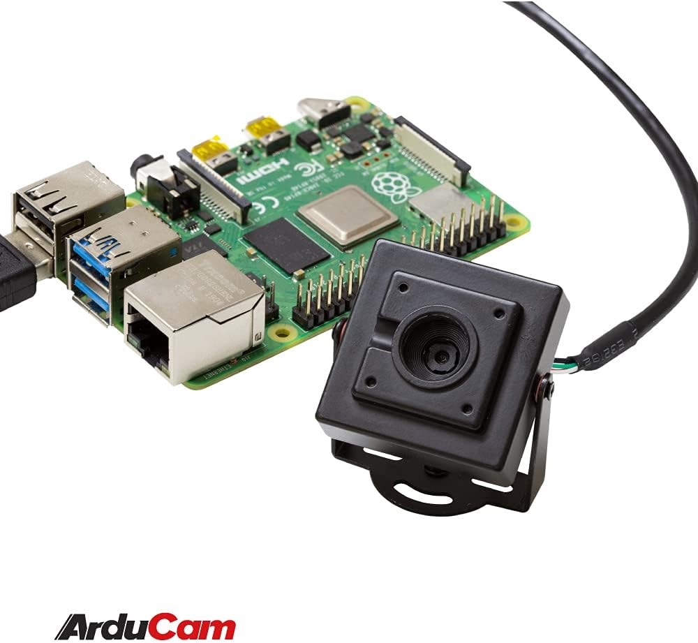 Arducam 4K 8MP IMX219 Autofocus USB Camera Module with Metal Case, 1080P Mini UVC USB2.0 Video Webcam with Microphone, 3.3ft/1m Cable for Computer, Laptop, Raspberry Pi, Jetson Nano