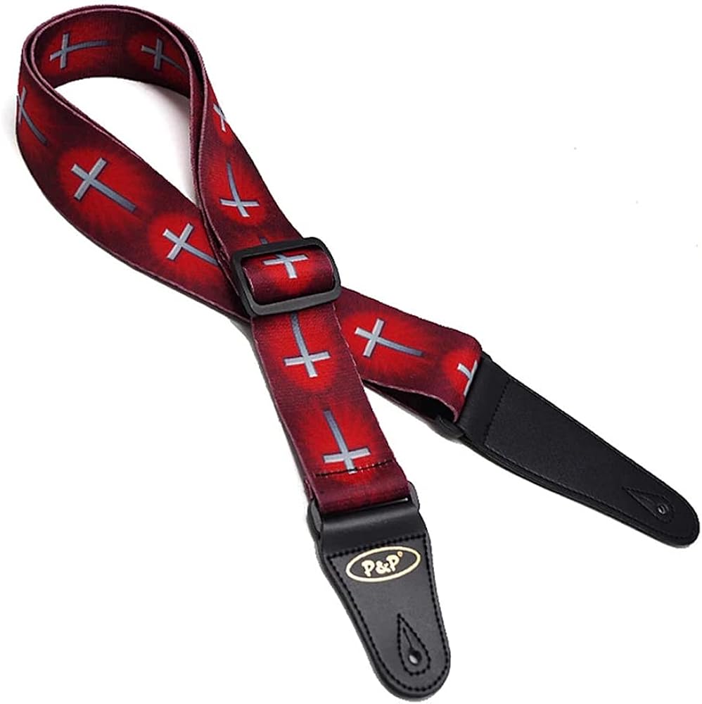 Art Attack Red Cross Christian Catholic Christ Electric Acoustic Ukulele Bass Guitar Strap