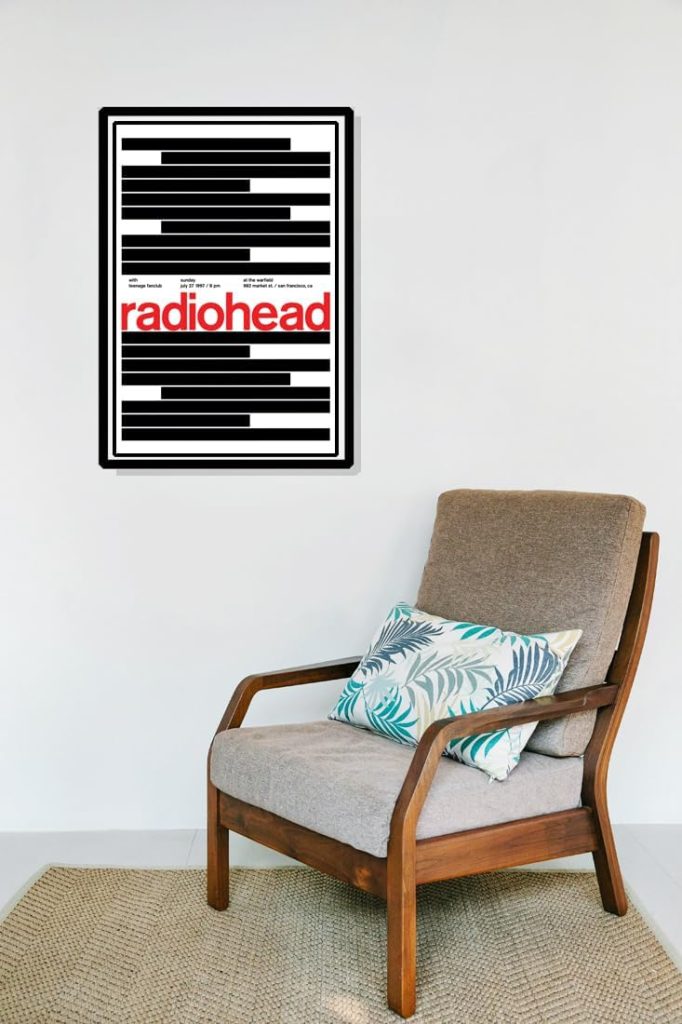 Artist Unknown Radiohead Poster, Concert at the Warfield, Market Street, San Francisco, California