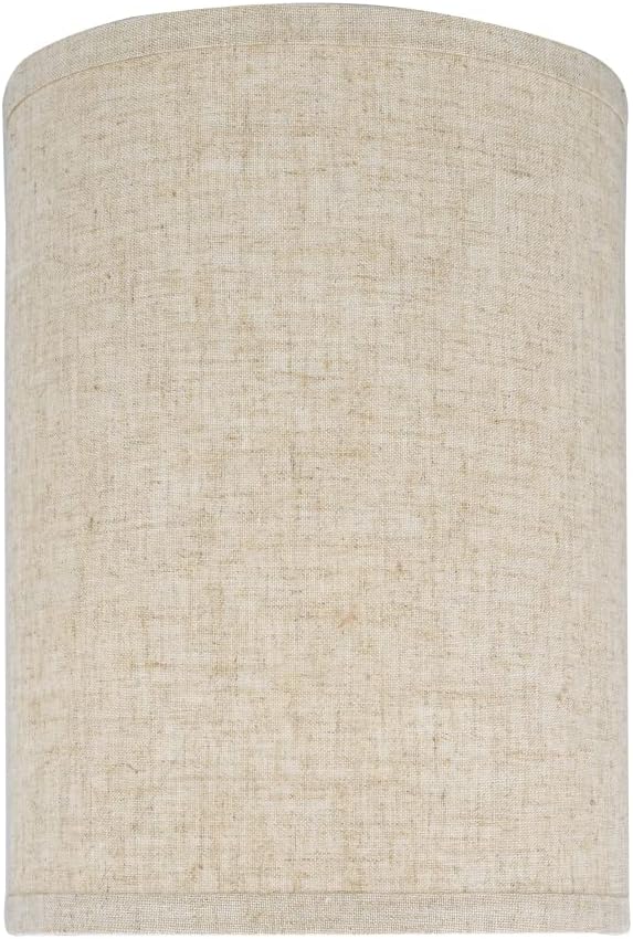 Aspen Creative 31031A Transitional Hardback Drum (Cylinder) Shape Spider Construction Lamp Shade in Beige, 8 wide (8 x 8 x 11)